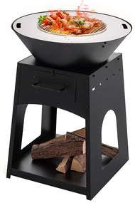 Grătar de grădină cu spațiu de depozitare