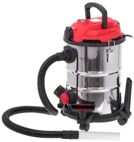 Aspirator industrial Camry CR 7045, 3400W, 20 kPa, Uscat si umed, 4 filtre, 25L, Inox/Rosu
