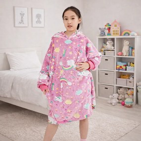 Zaparkorun Hanorac pentru copii care strălucește în întuneric - pink