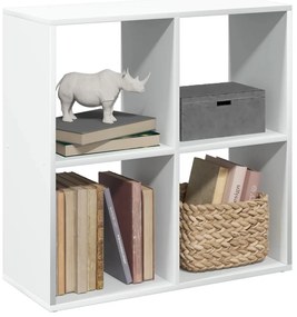vidaXL Bibliotecă/separator cameră alb 69,5x29x69,5 cm lemn prelucrat
