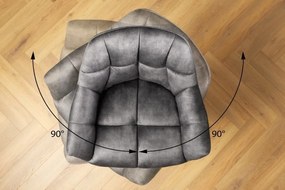 Set 2 scaune de bar pivotante Papillon gri