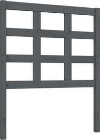 vidaXL Tăblie de pat, gri, 80,5x4x100 cm, lemn masiv de pin