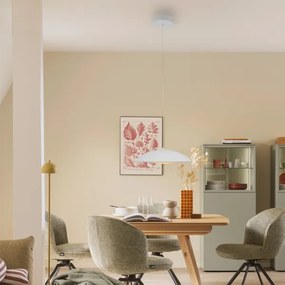 Schöner Wohnen LENTE 14606-16 – lampă suspendată LED dimabilă pe cablu, 17 W, 230 V, Ø 40 cm, albă