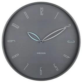 Karlsson 6012GY ceas de perete design, gri,diametru 40 cm