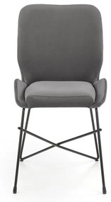 Scaun K454 catifea gri – H83 cm