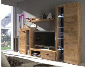 Zondo Mobilier living Rudby (Stejar lefkas) (fără iluminat). 610019