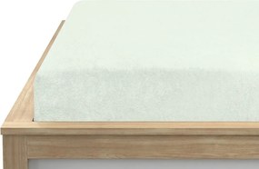 Cearșaf din fleece cu elastic MOLTON, mentol deschis, 90 x 200 cm