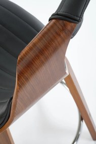 Scaun de bar H123 negru/nuc