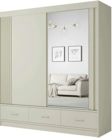 Dulap CANADA CA31-200, casmir, PAL, cu 2 usi si 3 sertare, 200x60x215