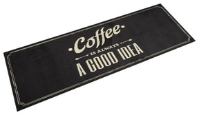 vidaXL Covor de bucătărie lavabil, text Coffee, 60x180 cm, catifea