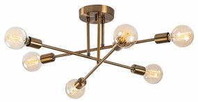 Lustra 6 Becuri Flower - 176, Soclu E27, Max. 40W, Culoare Vintage