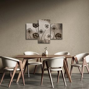 Tablou - Flori desenate (90x60 cm)
