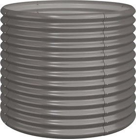 vidaXL Jardinieră grădină gri 80x80x68 cm oțel galvanizat