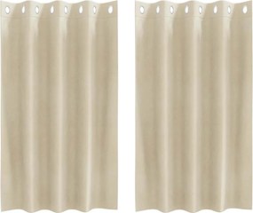 vidaXL Perdele opace 2 pcs Crem 140 x 140 cm Catifea
