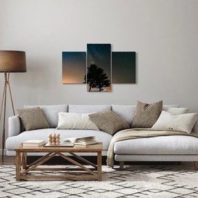 Tablou cu cerul nocturn și copaci (90x60 cm)