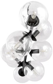 Lustră pe cablu ROSSI 8xE14/10W/230V negru/transparent