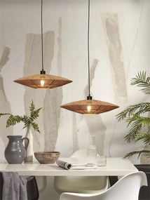 Lustra suspendata eco din iuta Iguazu disc 55cm