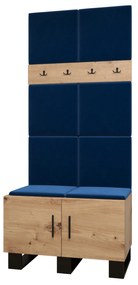 Set mobilier pentru hol Amanda 4 (Stejar artisan + Albastru). 1085889