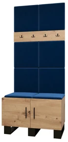 Set mobilier pentru hol Amanda 4 (Stejar artisan + Albastru). 1085889