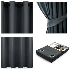 Draperie BLACKOUT AMELIA grafit 140 x 245 cm 2 buc