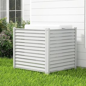 Panou de gard cu țăruș, 122x122 cm, set 2 bucăți, alb