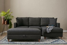 Canapea de colț Eva Right Anthracite