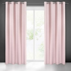 Perdea decorativă roz cu inele de agățat Lungime: 250 cm