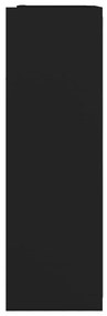 Dulap de baie cu oglinda, negru, 62,5 x 20,5 x 64 cm, PAL Negru