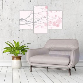 Tablou - Flori roz (90x60 cm)