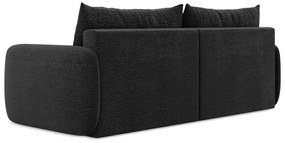 Canapea neagră extensibilă/cu spațiu de depozitare 238 cm Kalena – Makamii