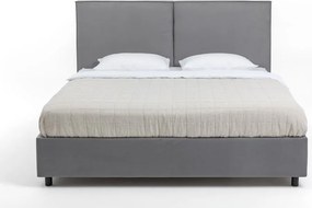 Pat dublu tapițat gri cu spațiu de depozitare cu saltea/ somieră 180x200 cm Myra Bold - Bonami Selection