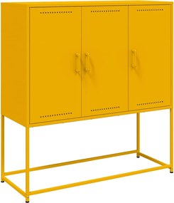 vidaXL Dulap înalt, galben muștar, 100,5x39x107 cm, oțel