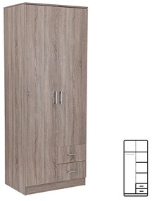 Dulap Miami 80x205 cm stejar York-stejar York