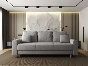 Canapea extensibilă dumonde cu ladă de depozitare si sezut confortabil din spuma high-density, Kronos Euphoria Dove 210x100 cm