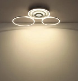 Globo 67824-40 - Plafonieră LED reglabilă MILES 40W/230V 57x99,2 cm argintie + telecomandă