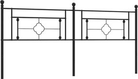 vidaXL Tăblie de pat de schimb metalică, negru, 193 cm