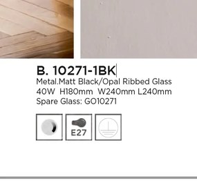Plafoniera sticla deco stil modern LUMINA 10271-1BK SRT