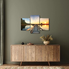 Tablou ponton din lemn (90x60 cm)