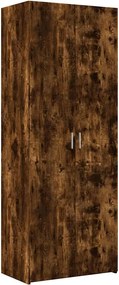 vidaXL Dulap înalt, stejar fumuriu, 70x42,5x185 cm, lemn prelucrat