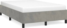 vidaXL Cadru de de pat fără saltea Gri deschis 120x190 cm catifea