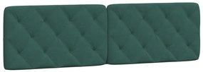 374742 vidaXL Pernă tăblie de pat, verde, 180 cm, catifea