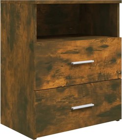 vidaXL Noptieră, stejar fumuriu, 50x32x60 cm