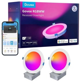 SET 2x corp de iluminat LED RGBWW încastrat Govee LED/11W/230V Smart 2700-6500K