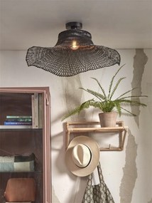 Plafoniera din bambus Ibiza L 65cm, negru