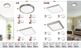 Plafoniera LED design modern Lois crom satin 17x17cm