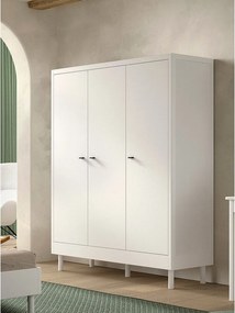 Șifonier de copii alb din lemn de fag 146x190x55 cm Forrest – Vipack