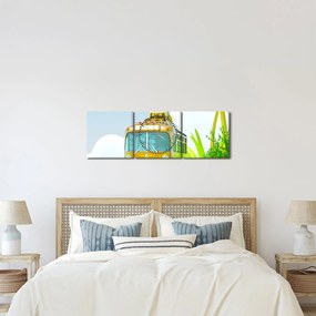 Tablou - Excursie tropicală (cu ceas) (90x30 cm)