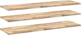 vidaXL Rafturi plutitoare 3 buc. 140x40x2cm lemn masiv acacia netratat