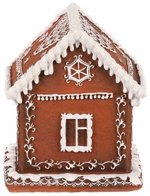 Decorațiuni de Crăciun Casă din turtă dulce cuiluminare LED, poliresină, 15 cm