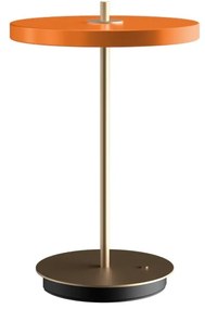 Veioză portocalie LED cu intensitate reglabilă cu abajur din metal (înălțime 31 cm) Asteria Move – UMAGE